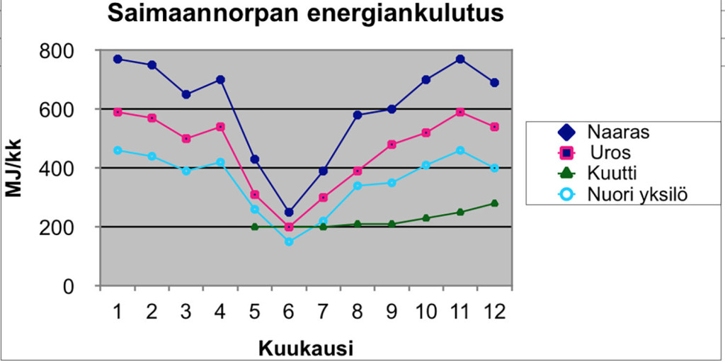 Lähde: Auvinen, H., Jurvelius, J., Koskela, J. & Sipilä, T. 2005: Comparative use of vendace by humans and Saimaa ringed seal in Lake Pihlajavesi, Finland. – Biological Conservation 125 (2005) 381-389.